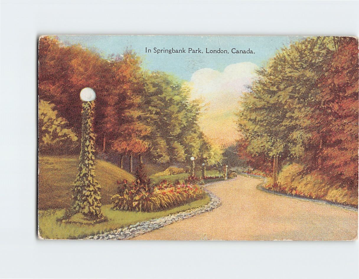 Postcard In Springbank Park London Ontario Canada