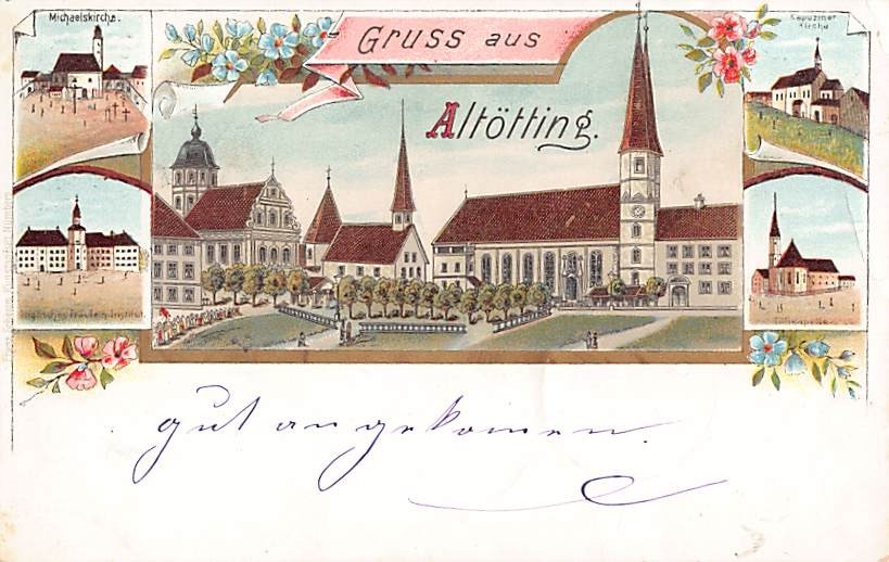 ALTOTTING, BAVARIA, GERMANY ~ GRUSS AUS MULTI-VIEW, used 1898