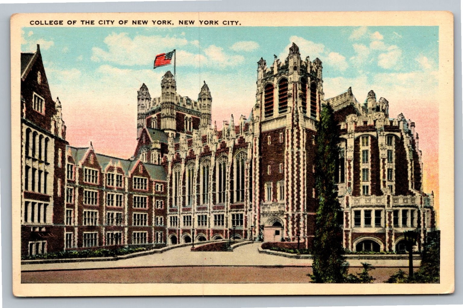 College of the City of New York NYC Vintage Postcard Manhattan Post Card Co.