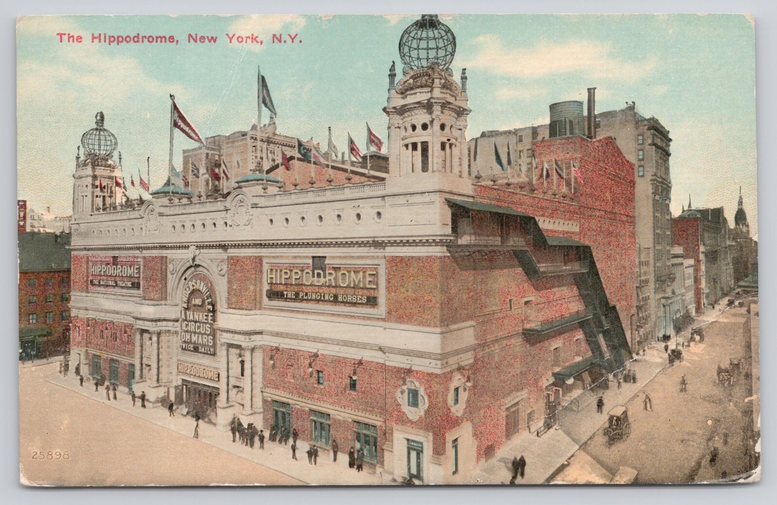 New York City NY The Hippodrome Andersonville Yankee Circus 1912 Postcard