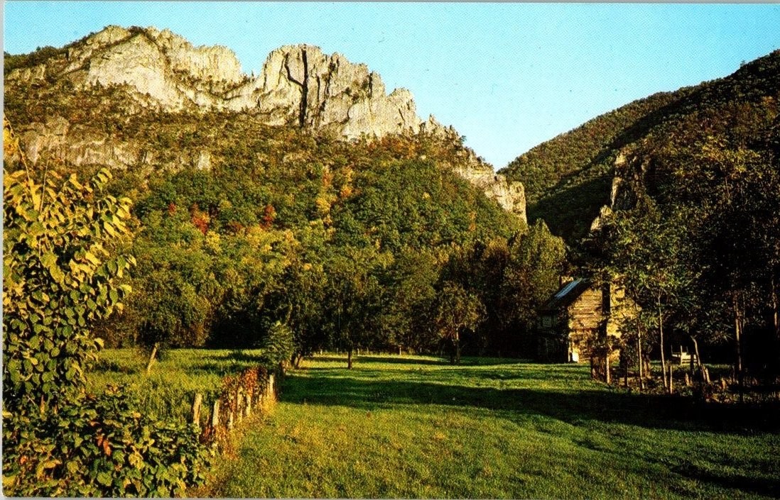 Seneca Rocks West Virginia Vintage Postcard Monongahela National Forest Scenic