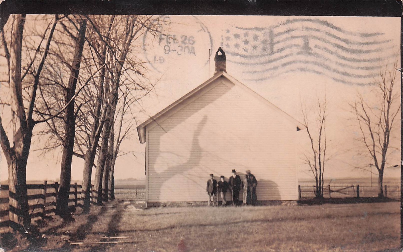 Postcard Vin(2)OH,Elwood Place Hunters/House (2-Posted 1909) (#467)