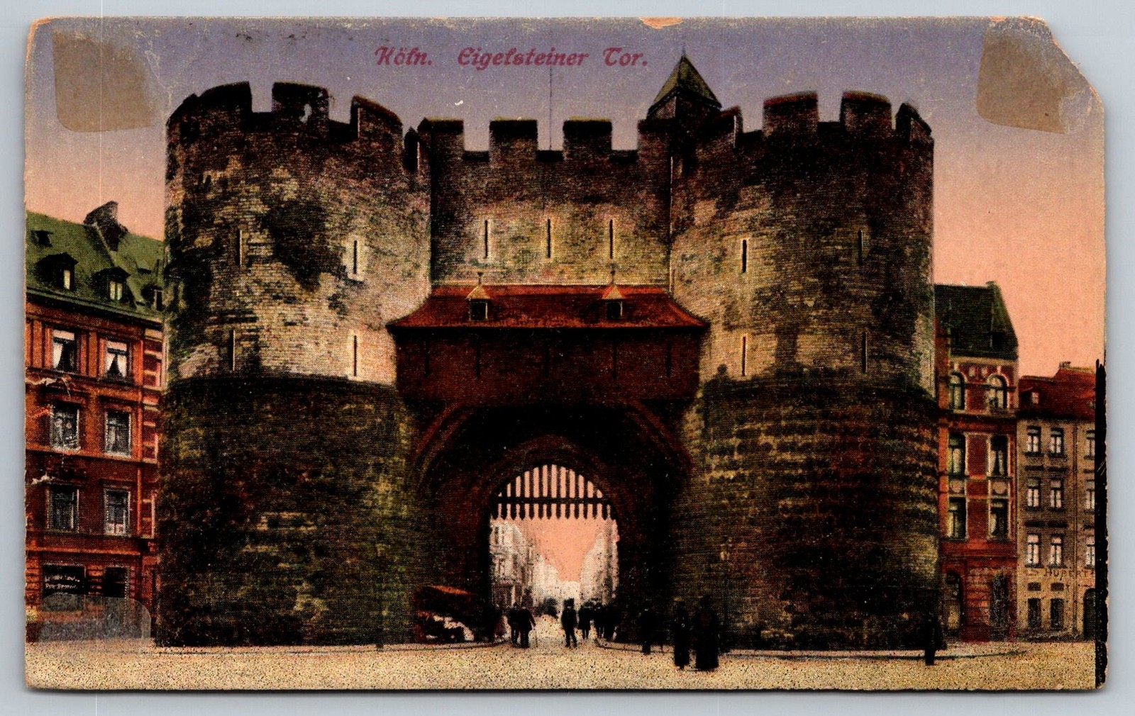 Eigelstein Gate Cologne Germany Postcard Köln city wall historic landmark c1910