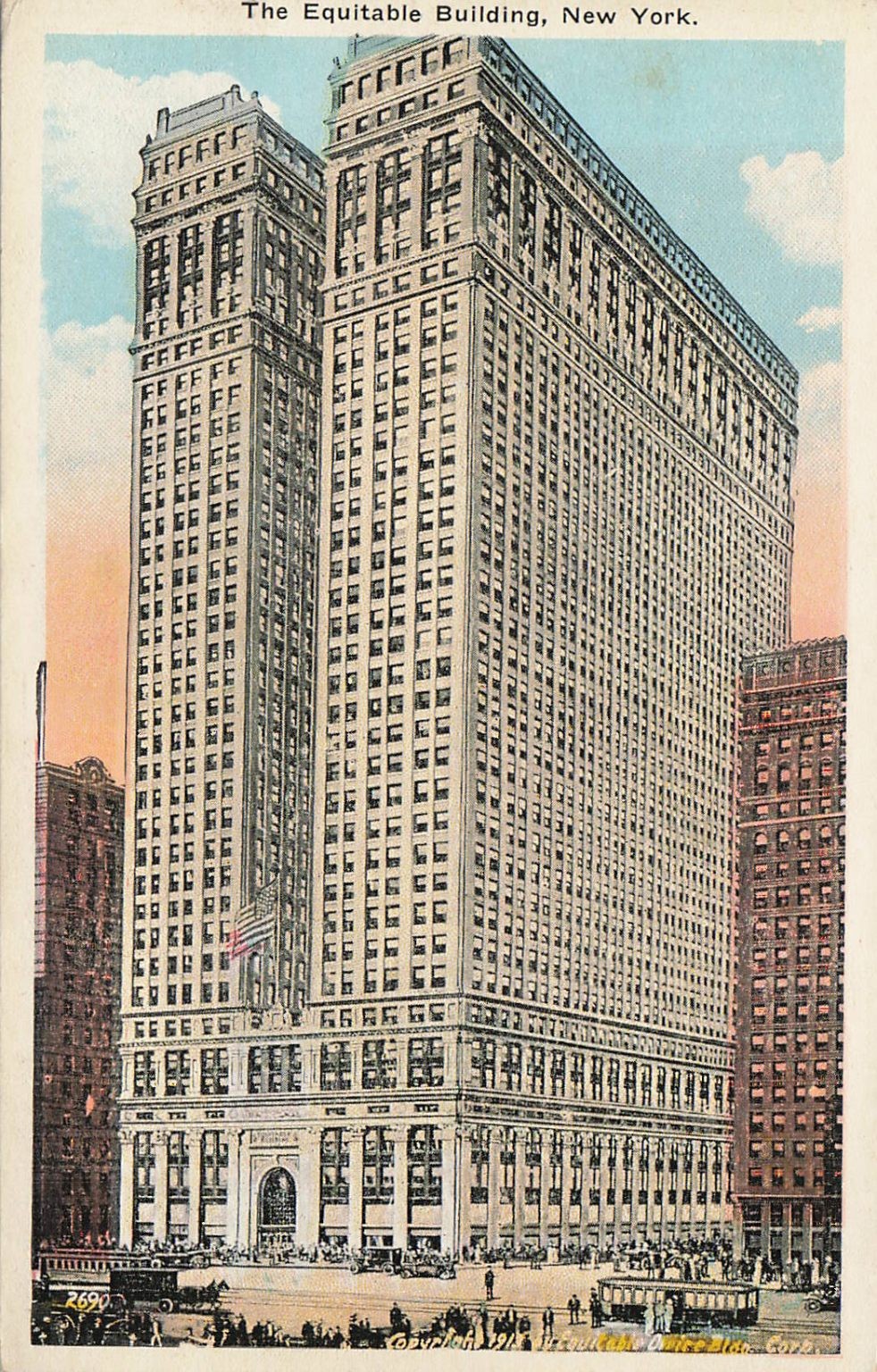 Equitable Building New York City Linen Postcard Manhattan Post Card Co.