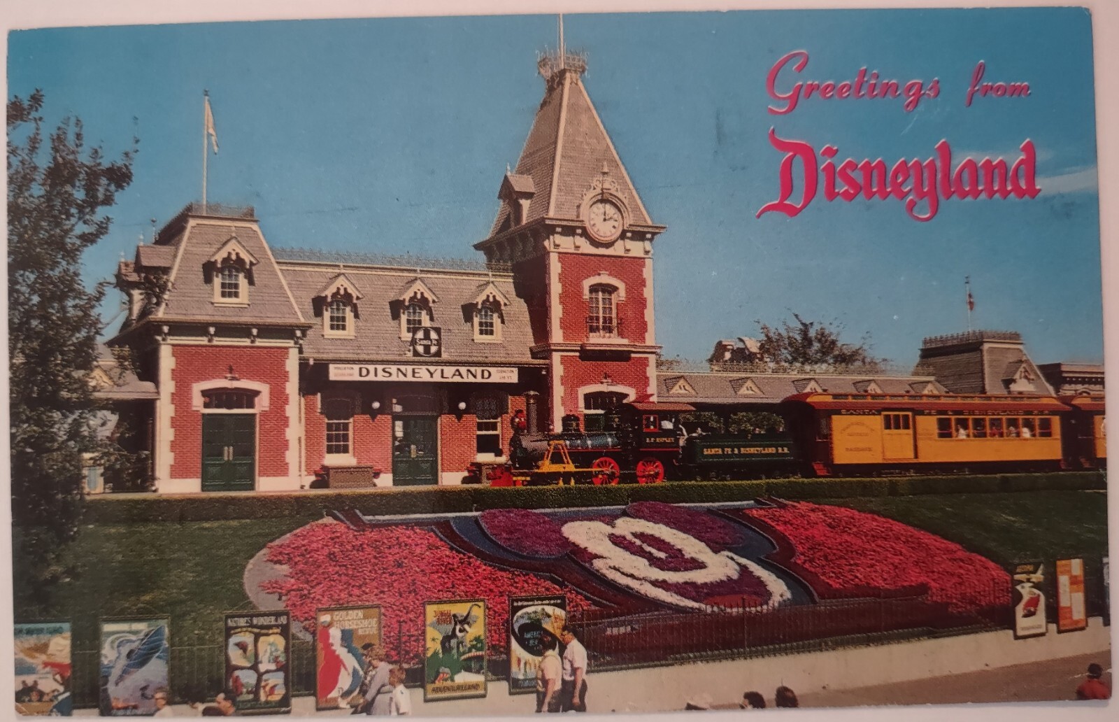 Vintage Postcard Greetings From Disneyland Magic Kingdom Entrance CA AA34