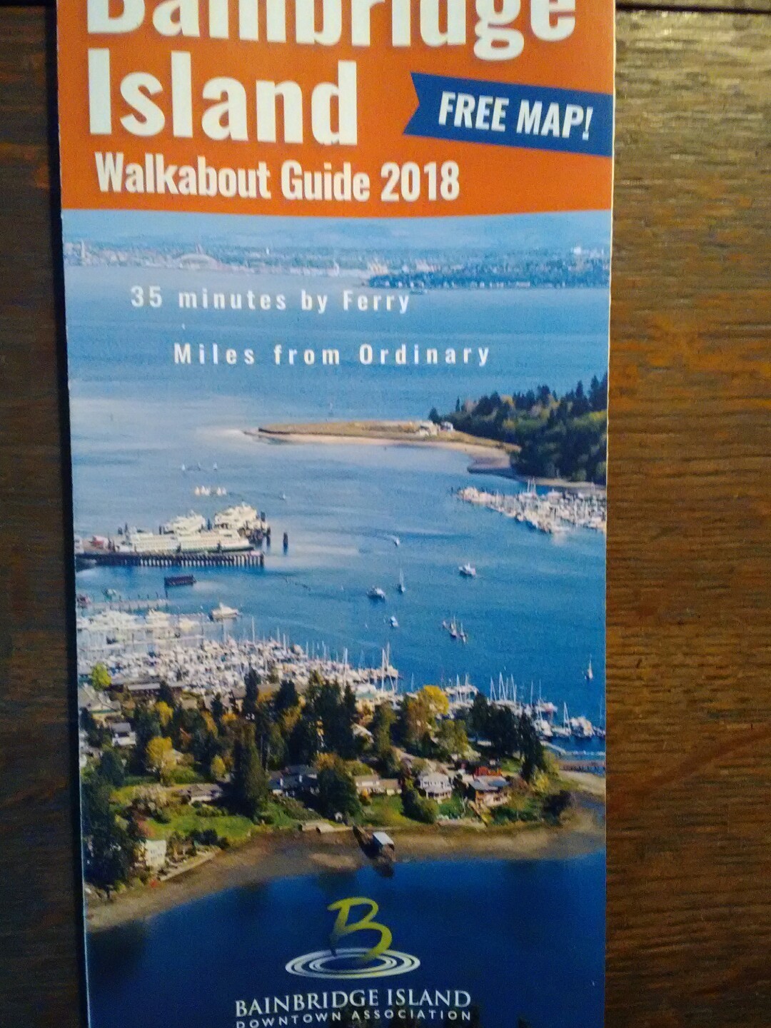 BAINBRIDGE ISLAND GUIDE 2018 ALONG WITH FROG ROCK POST CARD BAINBRIDGE ISLAND WA