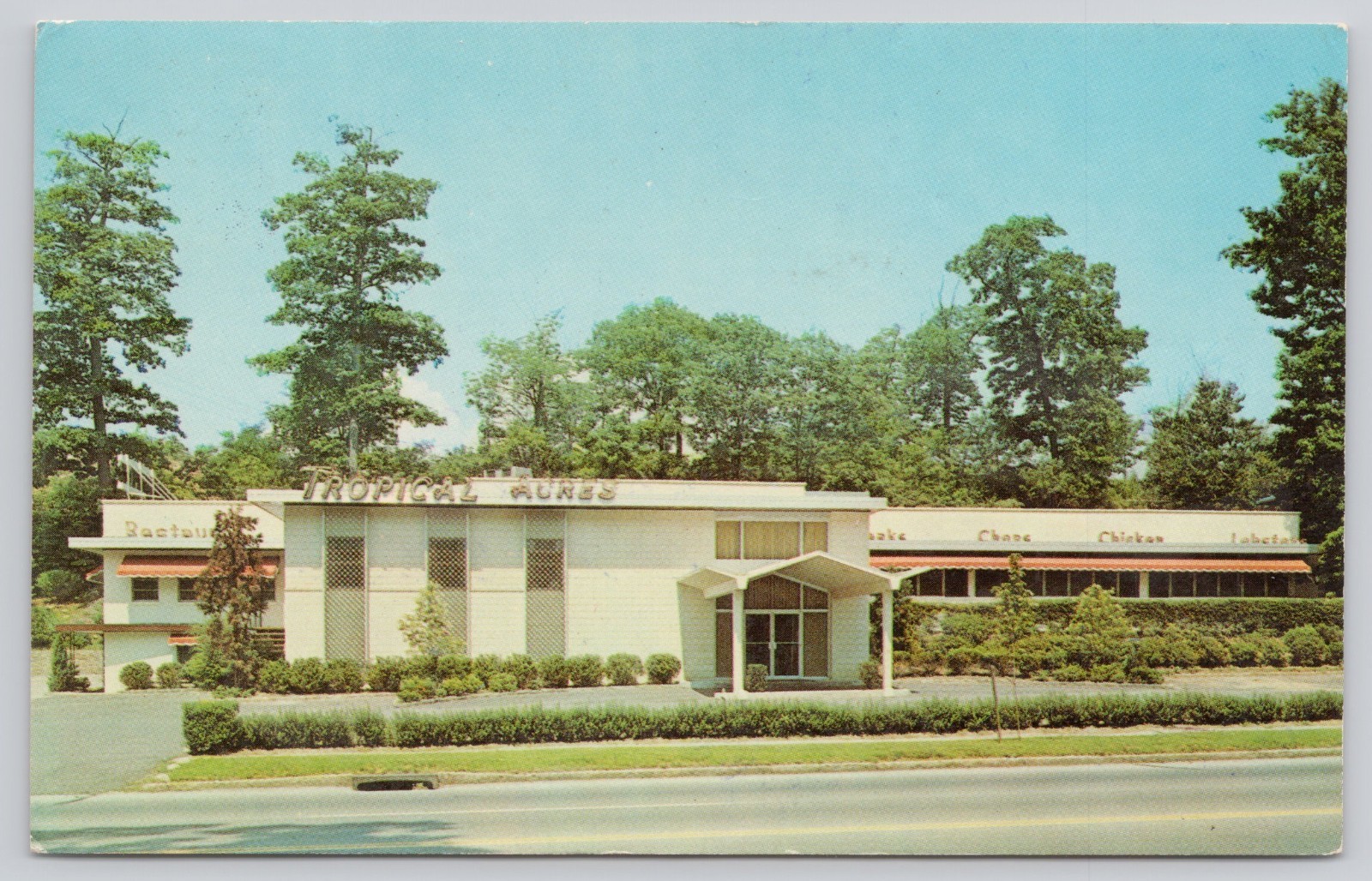 Yonkers New York Gene Harvey’s Tropical Acres Restaurant 1968 Vtg Postcard E13