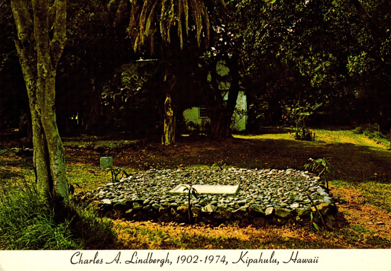 Grave Charles Lindbergh Kipahulu Hawaii Postcard