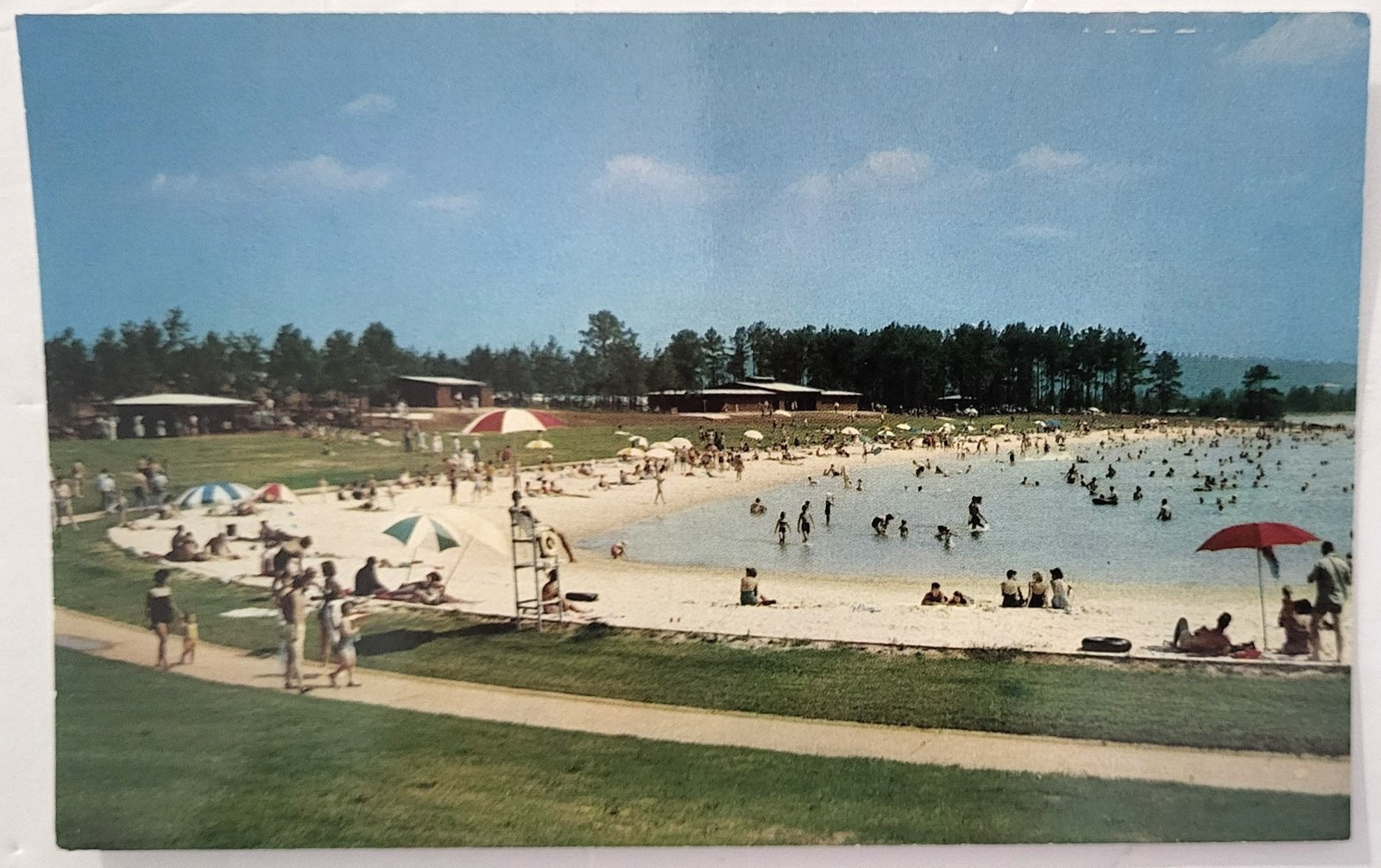 VTG 1953 COLUMBUS GA PC ROBIN LAKE BEACH IDA CASON GARDENS Teich Archives MINT