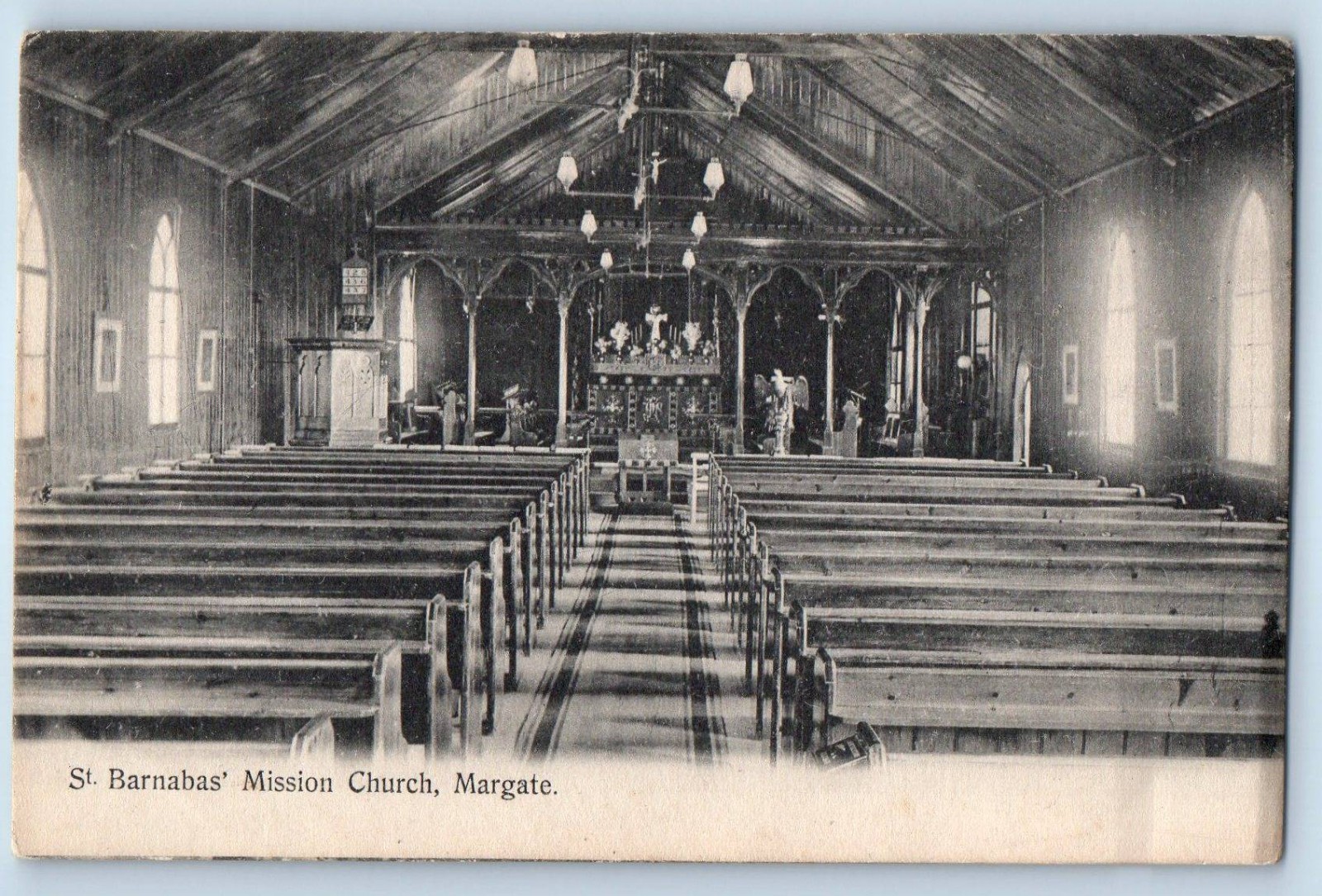 Kent England Postcard St. Barnabas’ Mission Church Margate c1910 Antique