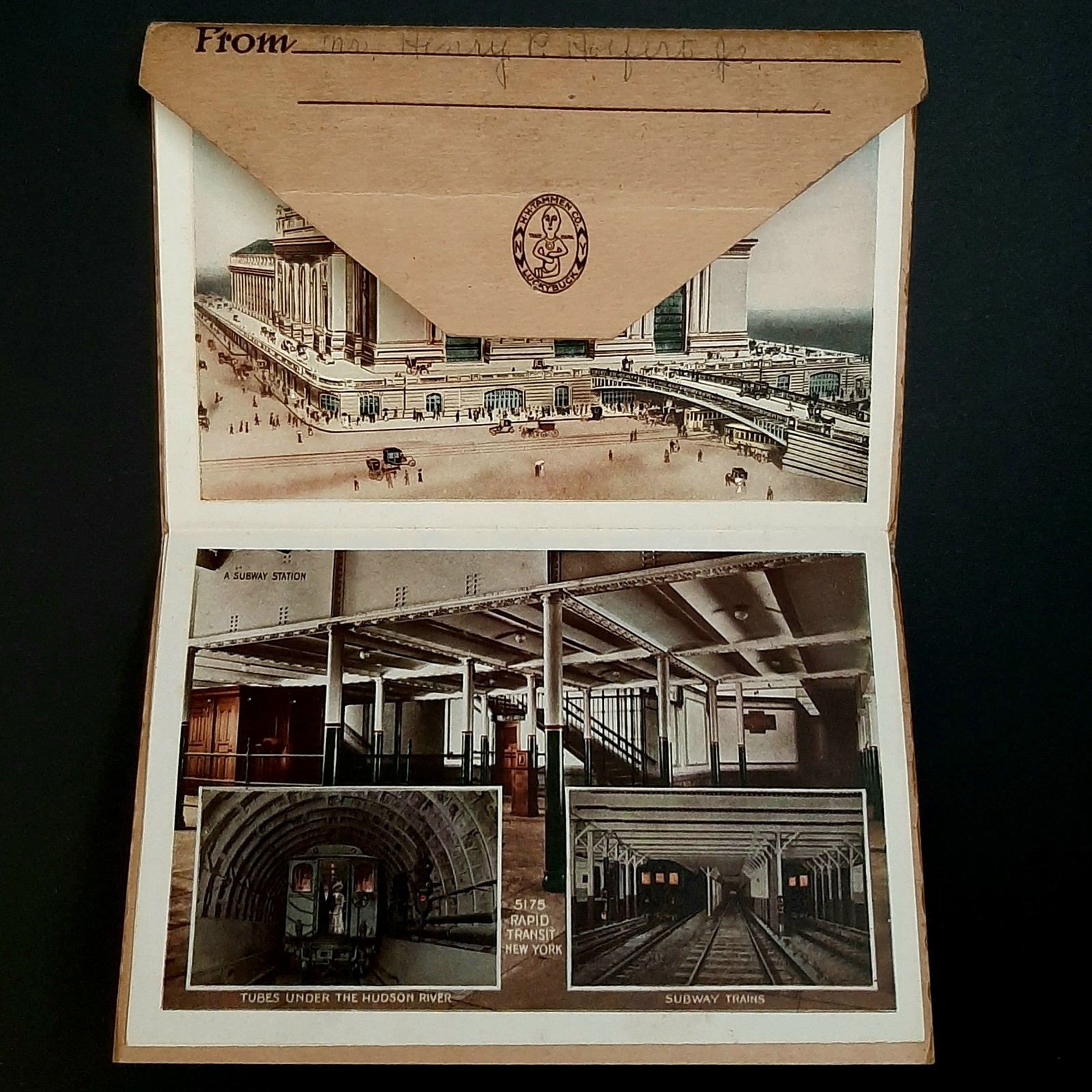 1920’s New York City Souvenir Folder Postcard 22 Views in Color H H Tammen Co.