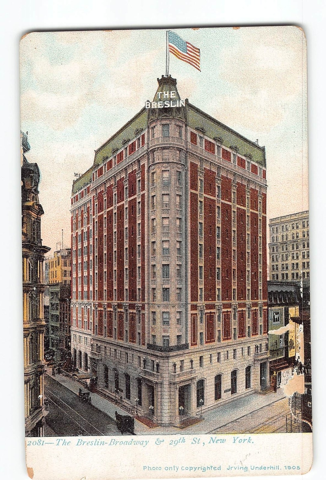 New York City NY Postcard 1901-1907 The Breslin