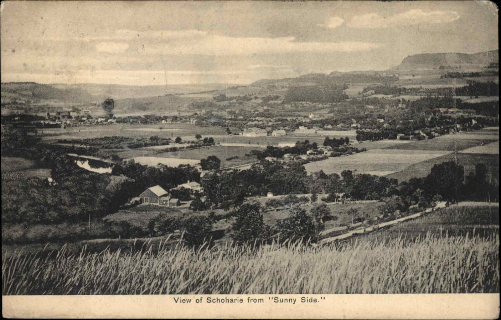 Schoharie New York NY Bird’s Eye View 1900s-20s Vintage Postcard