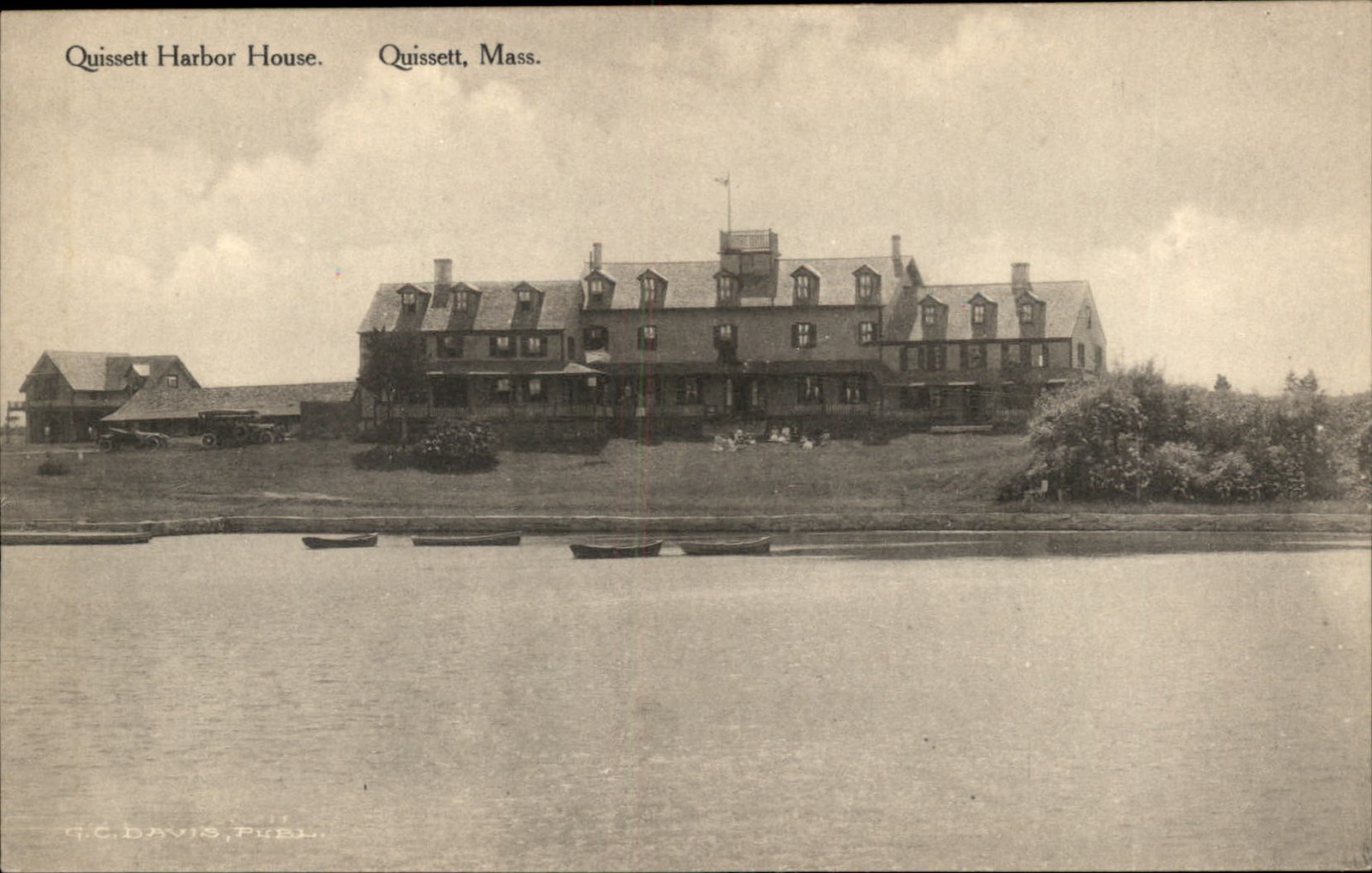 Quissett Massachusetts MA Harbor House G.C. Davis c1900s-10s Vintage Postcard