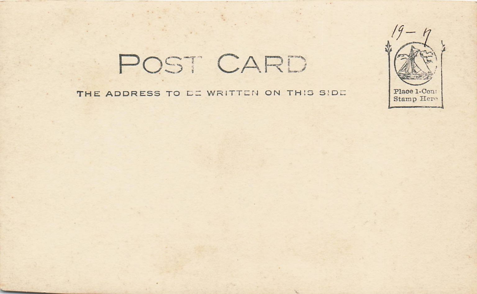 RPPC Farmhouse Home Easter Greeting 1917 Unposted Real Photo Postcard