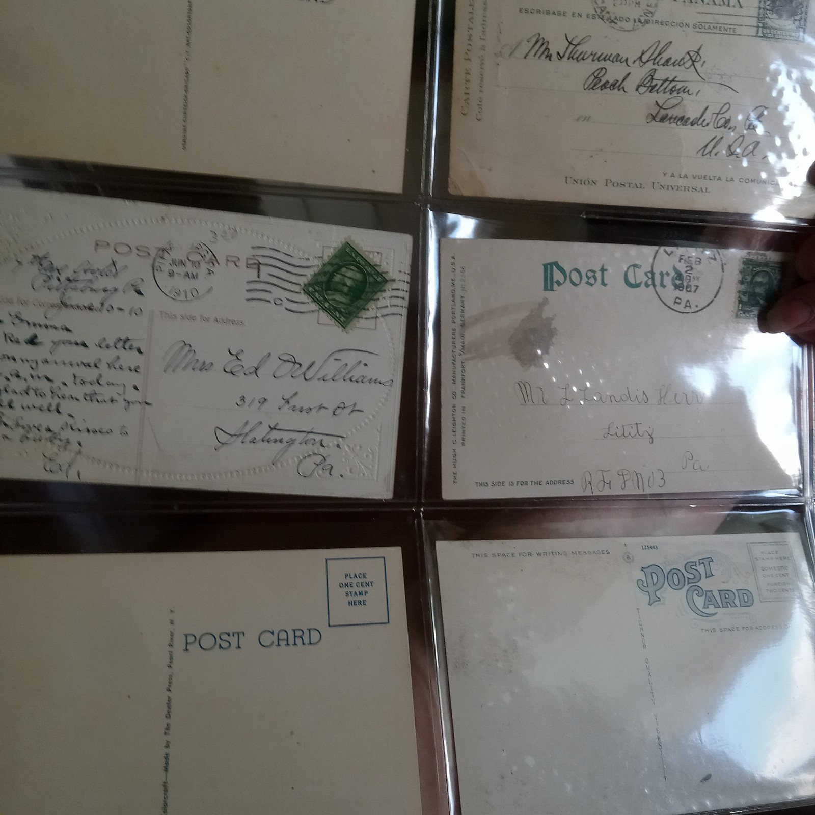 Vintage Ephemera Postcards 18 ttl. PA Boston NY 1940’s 50’s