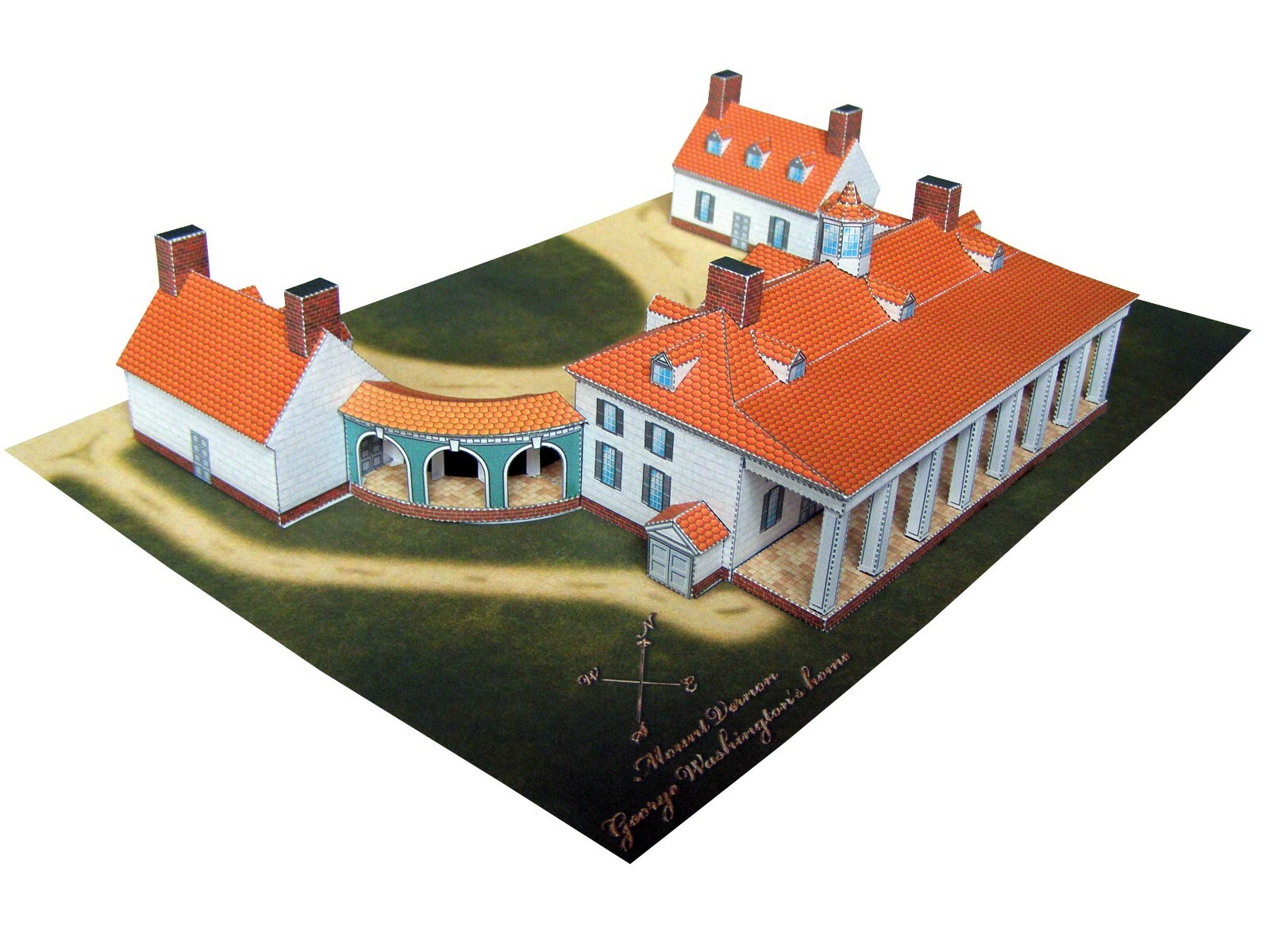 Mount Vernon – George Washington’s Home – Paper Model Project Kit