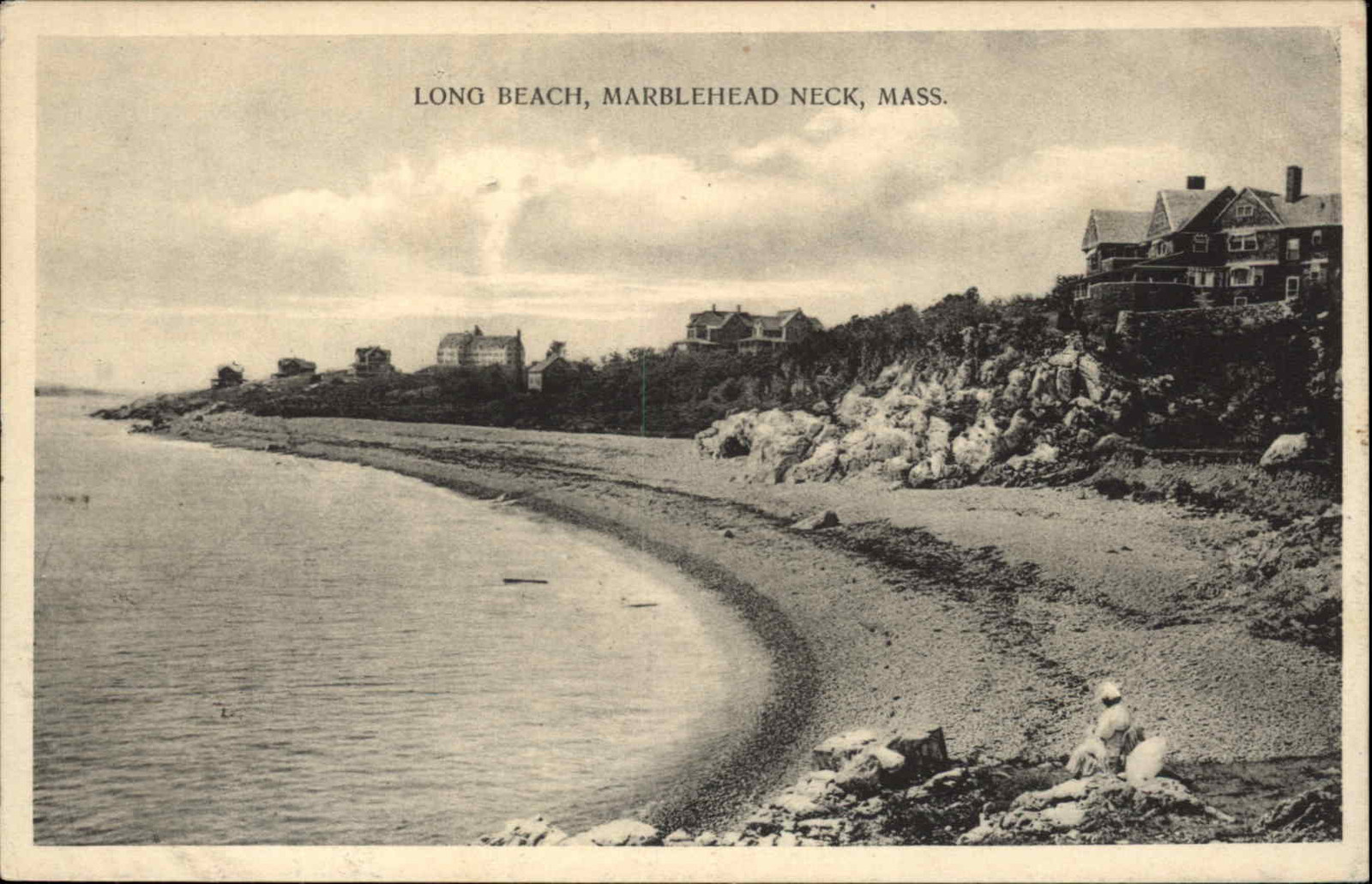 Marblehead Massachusetts MA Long Beach Marblehead Neck 1900s-20s Postcard