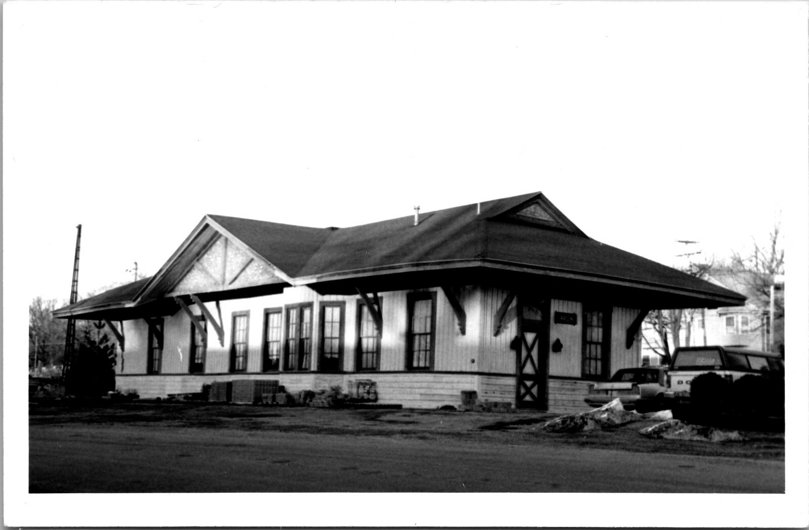 RPPC Avon New York Train Station Railroad Depot Postcard Kodak Stamp Box- A8