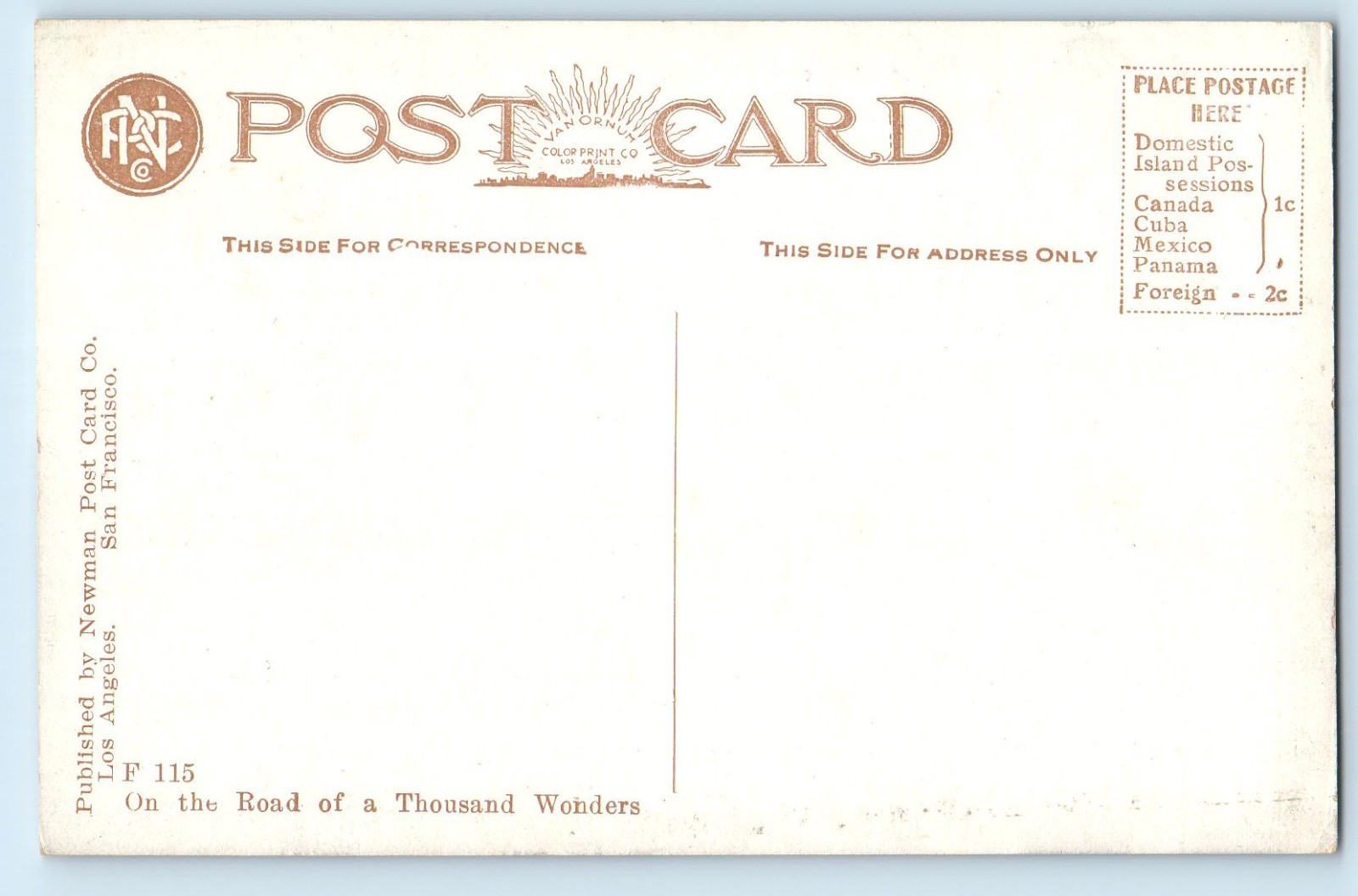 c1910 Ocean Park California Postcard Scenic Railway Dragon Gorge Amusement Park