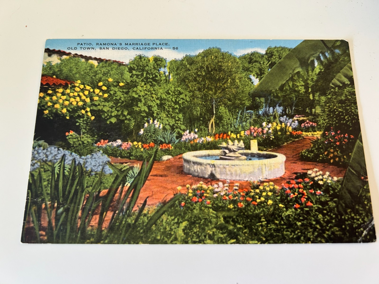 Patio Ramona’s Marriage Place Old Town San Diego California Postcard