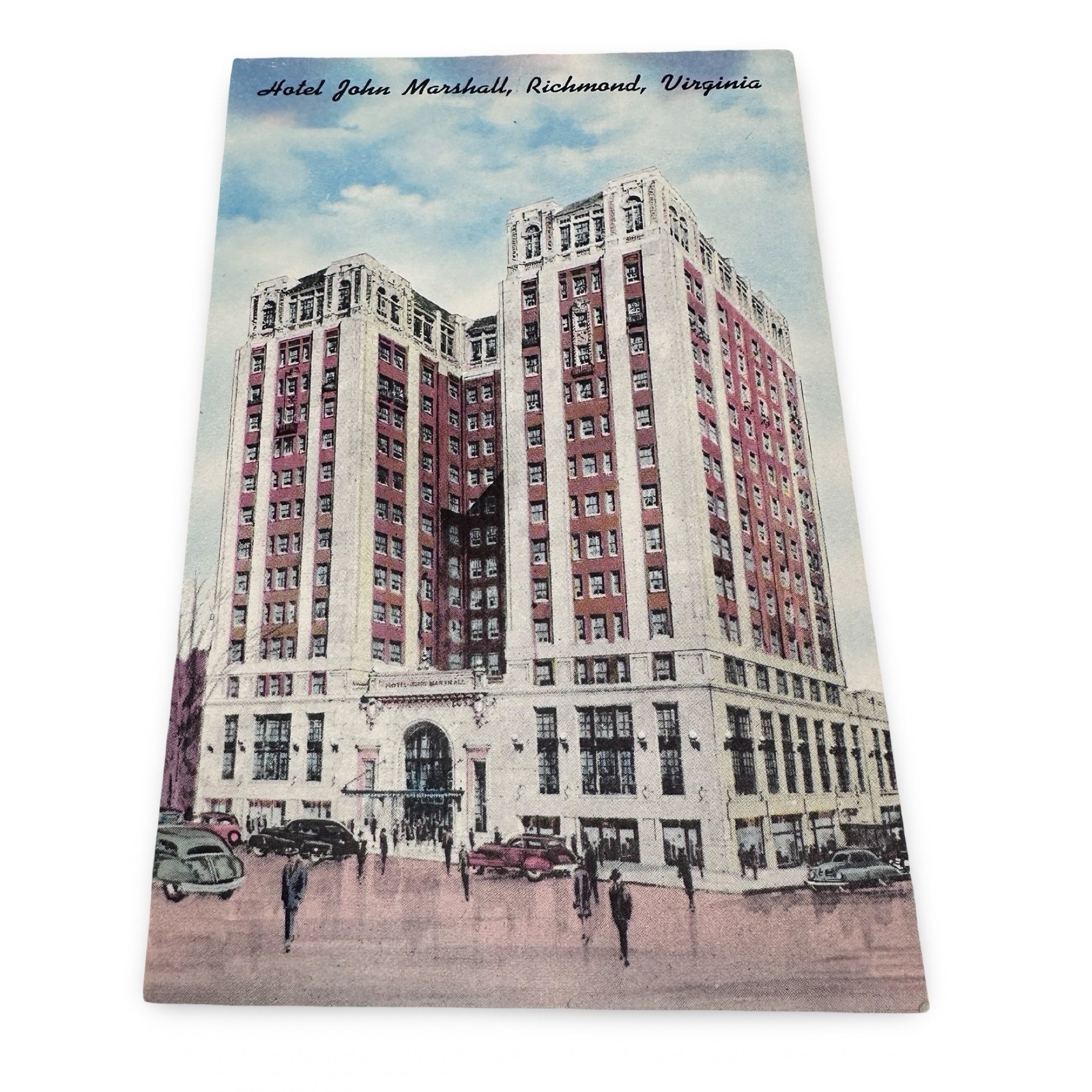 Hotel John Marshall Richmond Virginia Vintage Linen Postcard Unused New K2018