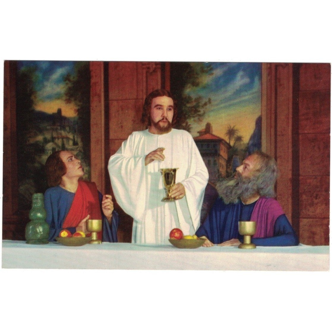Spearfish South Dakota Last Supper Black Hills Passion Play Josef Meier Postcard