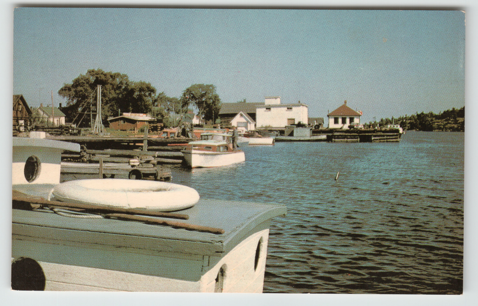 Postcard Fishing Boats on the Killarney Channel, Ontario, Canada
