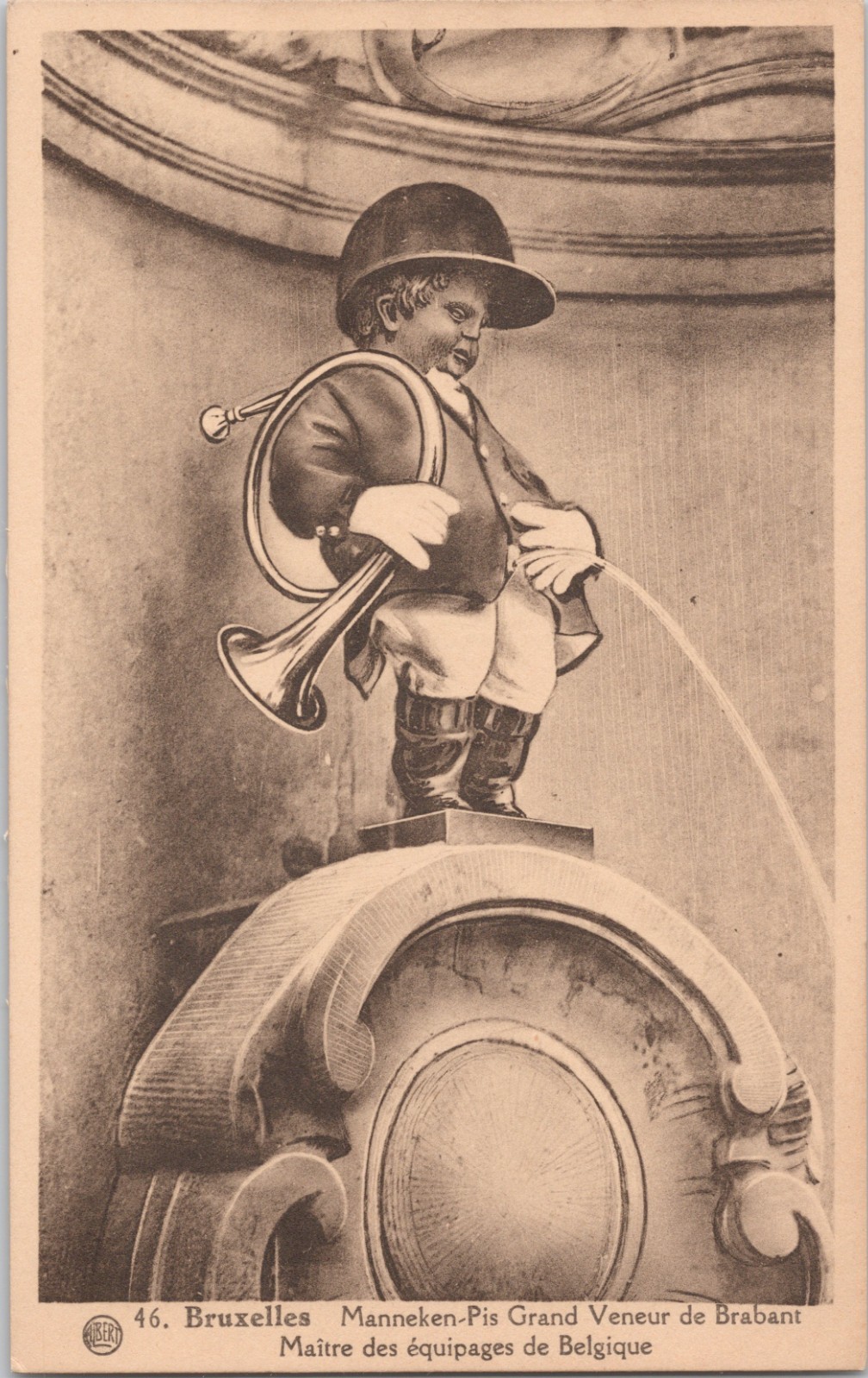Postcard Brussels, Belgium / Manneken Pis “Maitre des Equipages de Belgique”