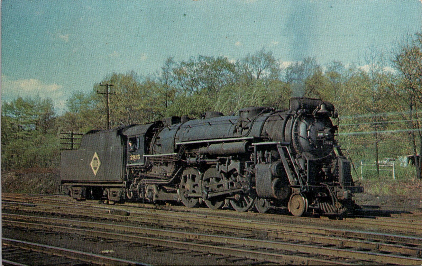 Waldwick New Jersey Erie Railroad No. 2935 K-5 Class Locomotive Postcard 25345