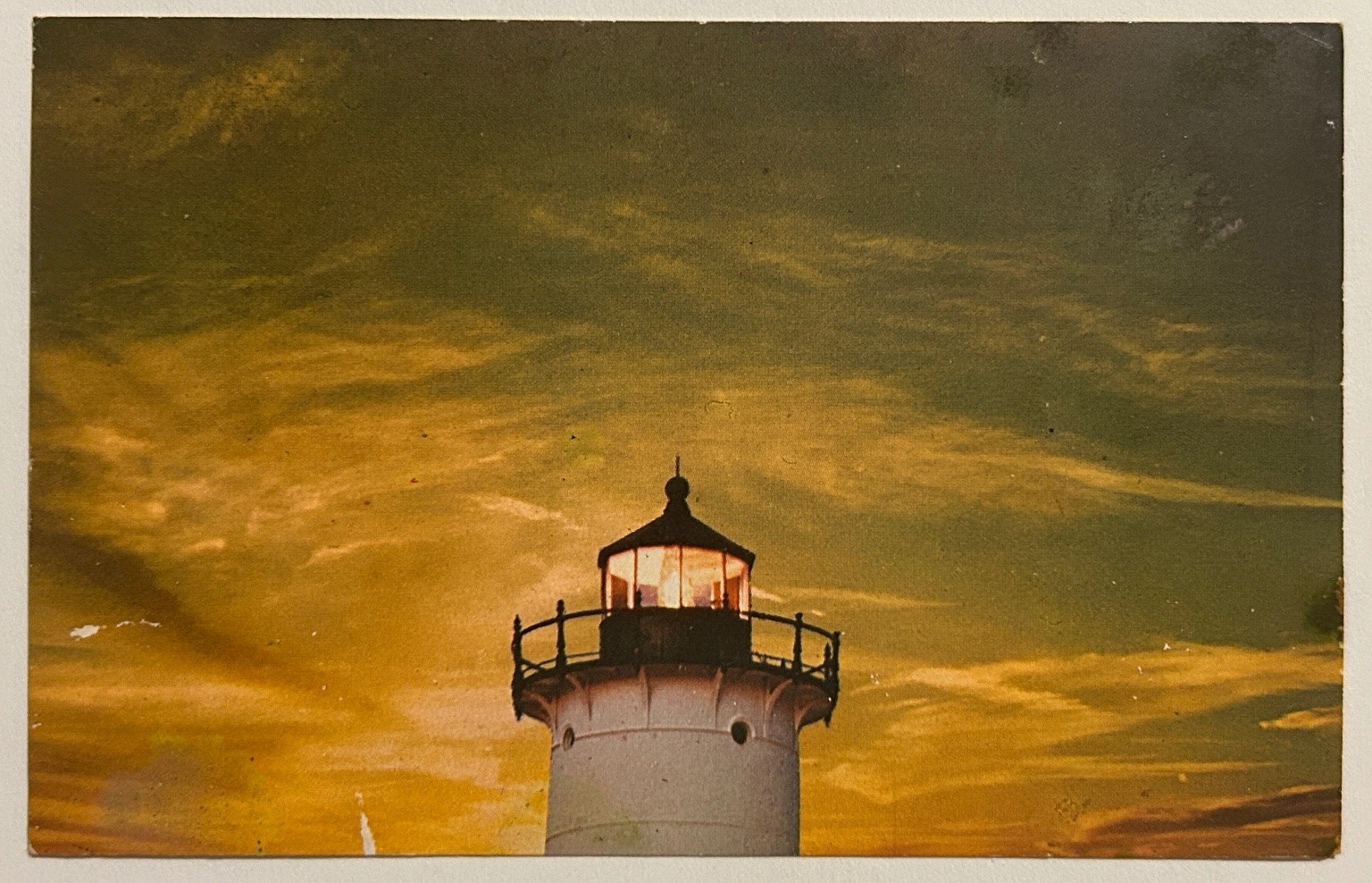 Vintage Cape Cod Lighthouse Postcard Nantucket Martha’s Vineyard Sunset Photo