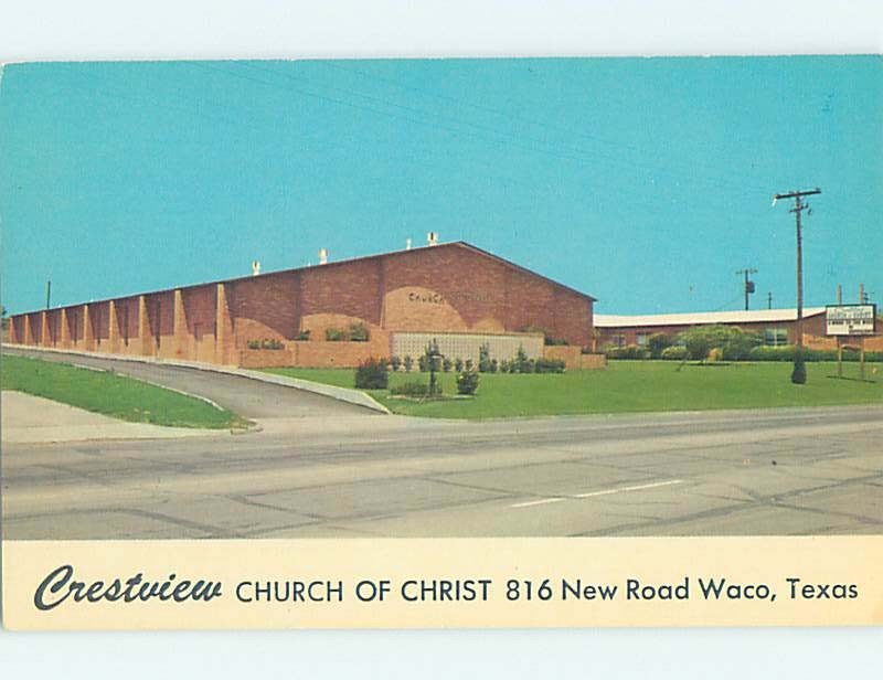 Pre-1980 CHURCH SCENE Waco Texas TX j/05 AD0538