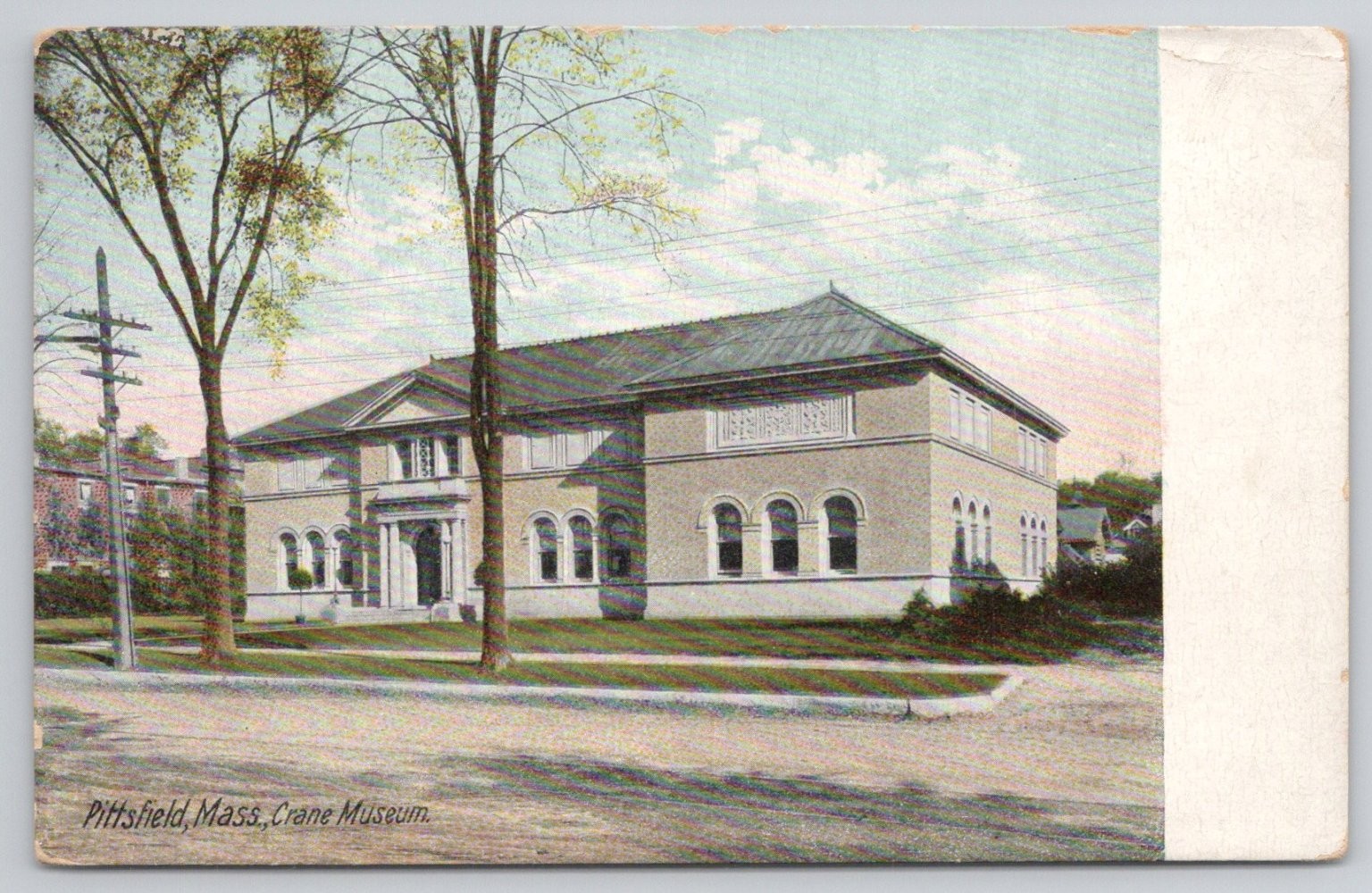 Pittsfield, Mass. Crane Museum Hugh C. Leighton Co. Postcard c1907-1915