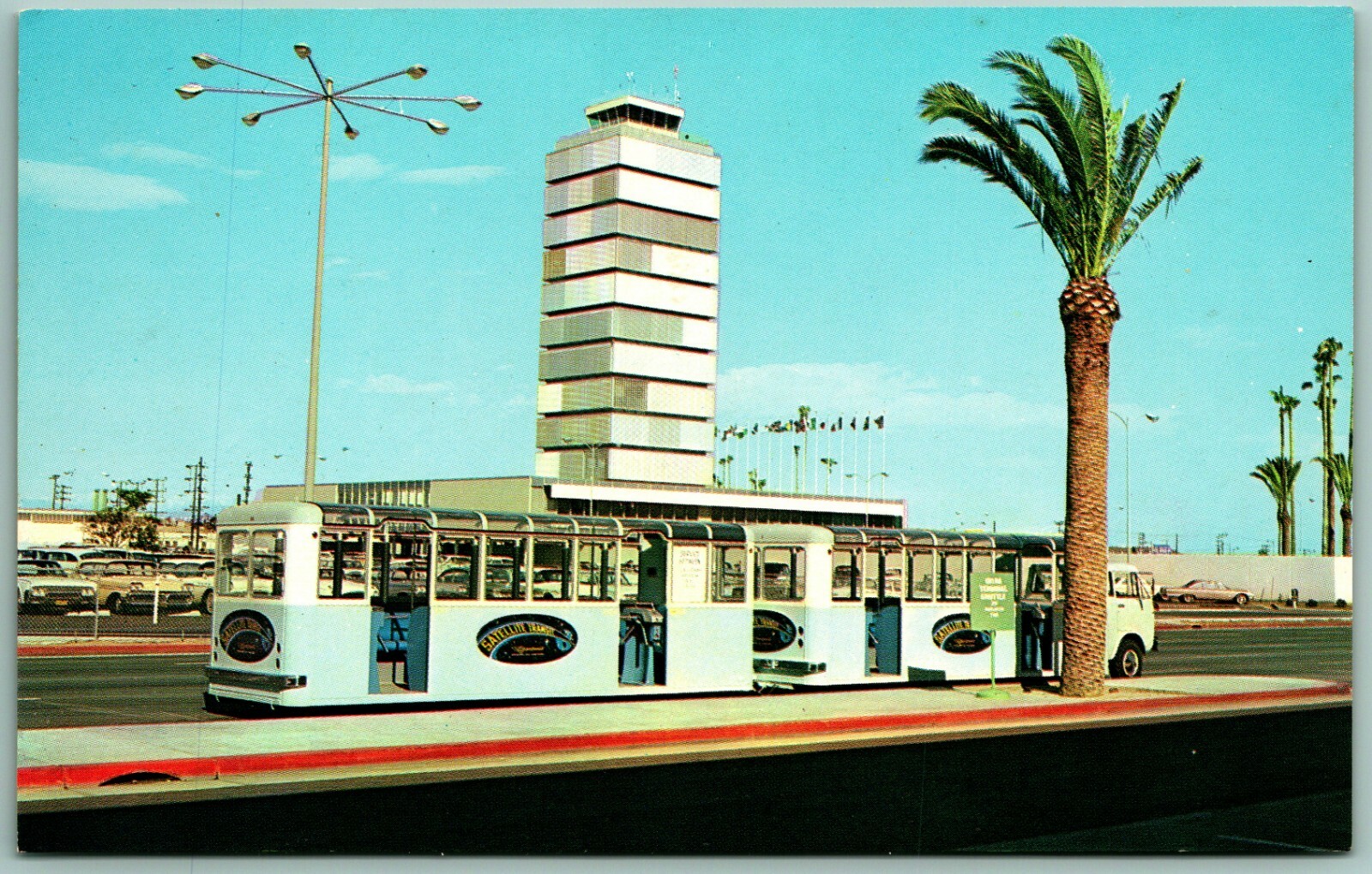 Tram at Los Angeles International Airport California CA UNP Chrome Postcard H8