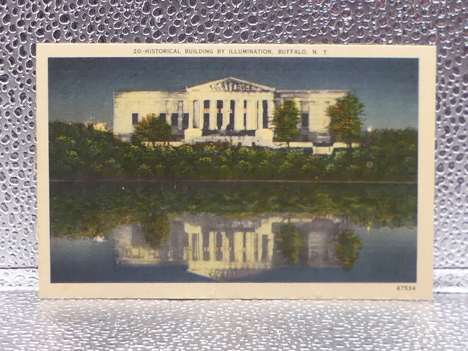 Historical Building By Illumination Buffalo, N.Y. Tourism Topographical Postcard