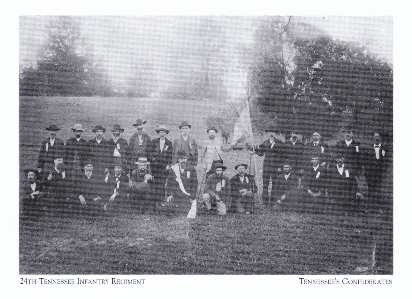 Civil War Confederate Veterans 24th Infantry Regiment Tennessee Postcard