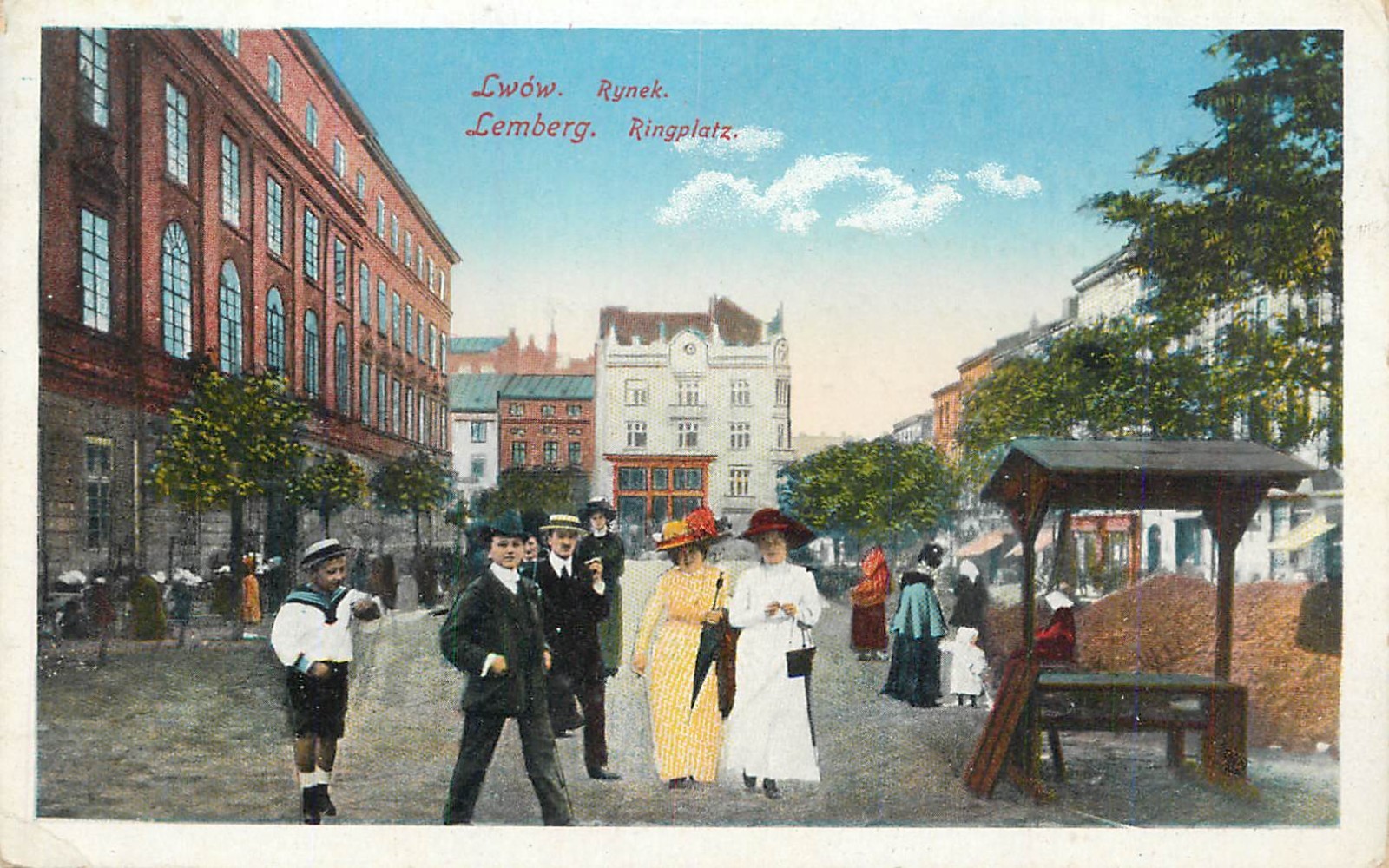 B627 Lviv Lemberg Lwow Street Life Ukraine WWI Military Censor to Kolozsvar 1916