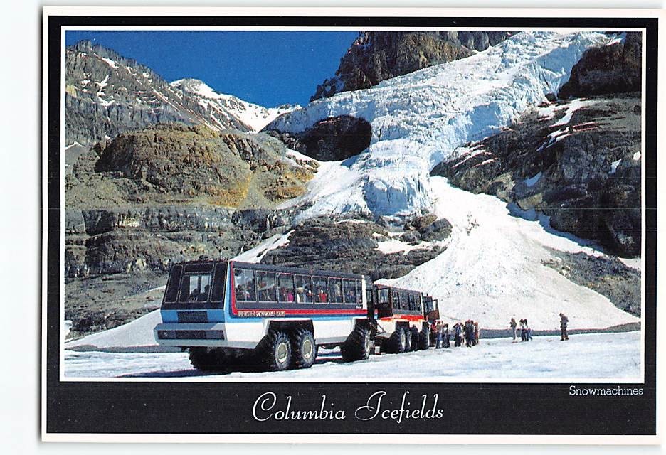 Postcard Snowmachines Columbia Icefields Banff Jasper Highway Canada