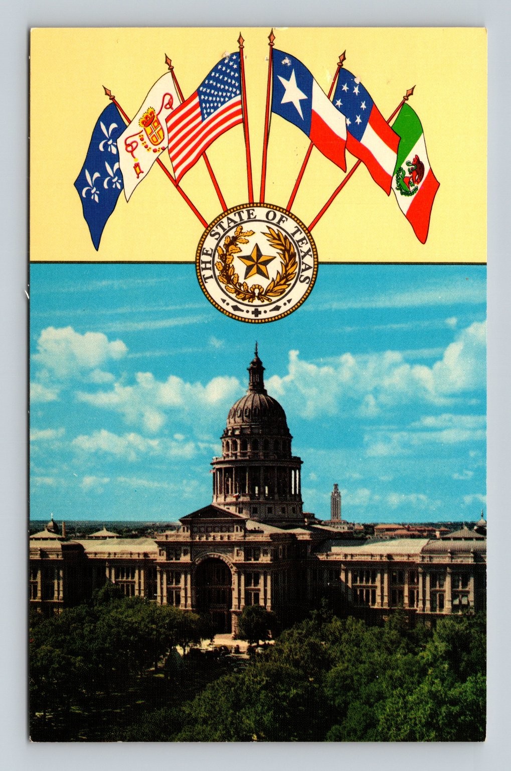 Texas State Capitol Austin Six Flags Mirro-Krome Postcard Weiner News