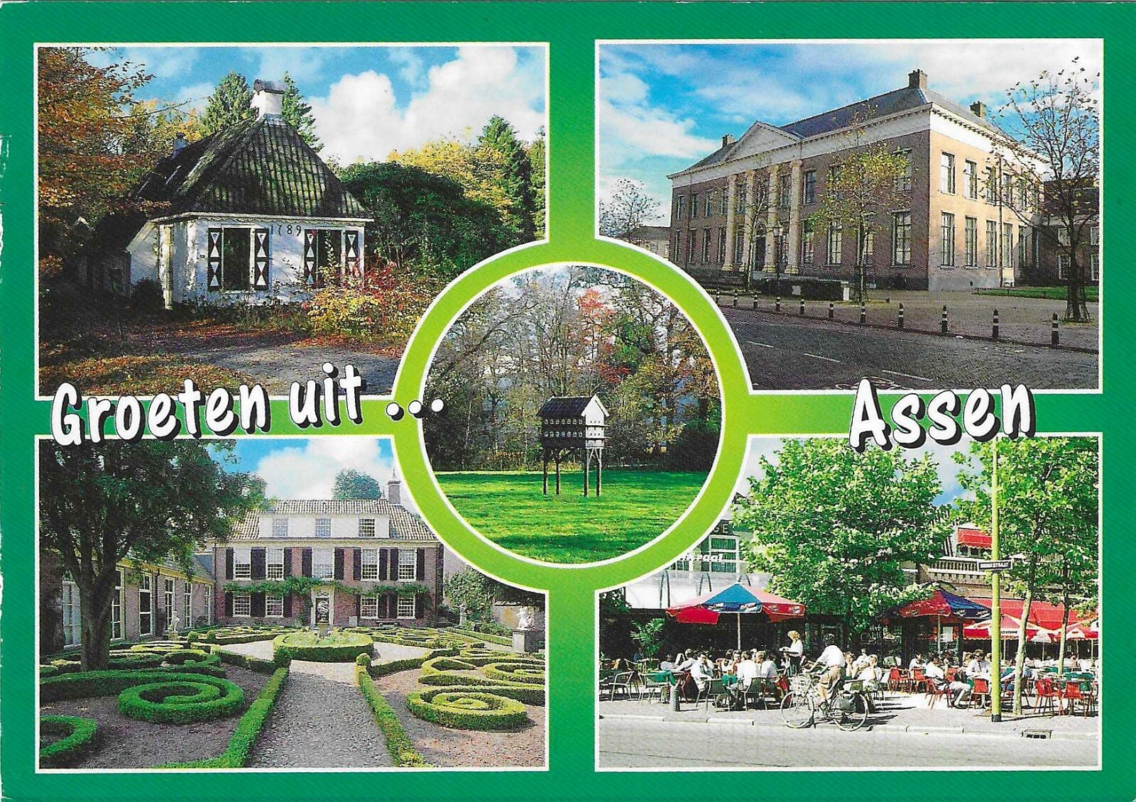 Netherlands Chrome Postcard Groeten uit Assen Greetings From Multi Views