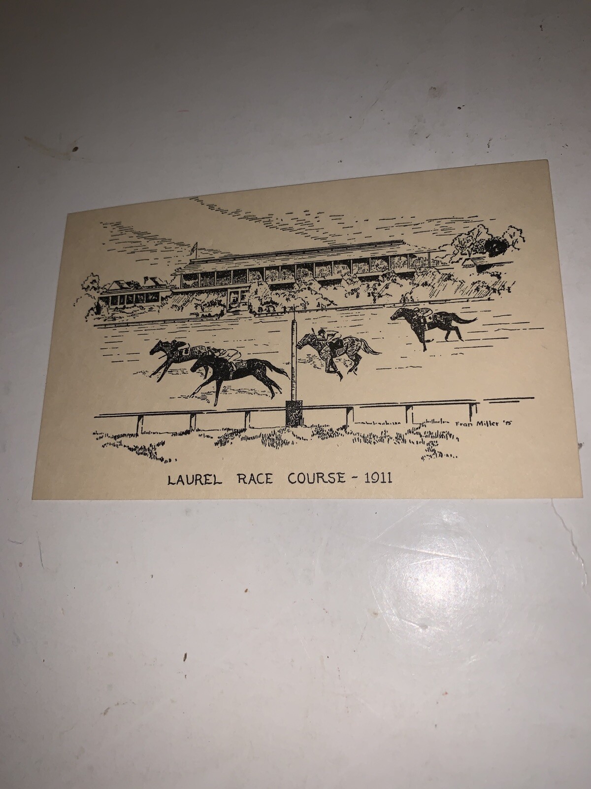 Laurel race course 1911 postcard
