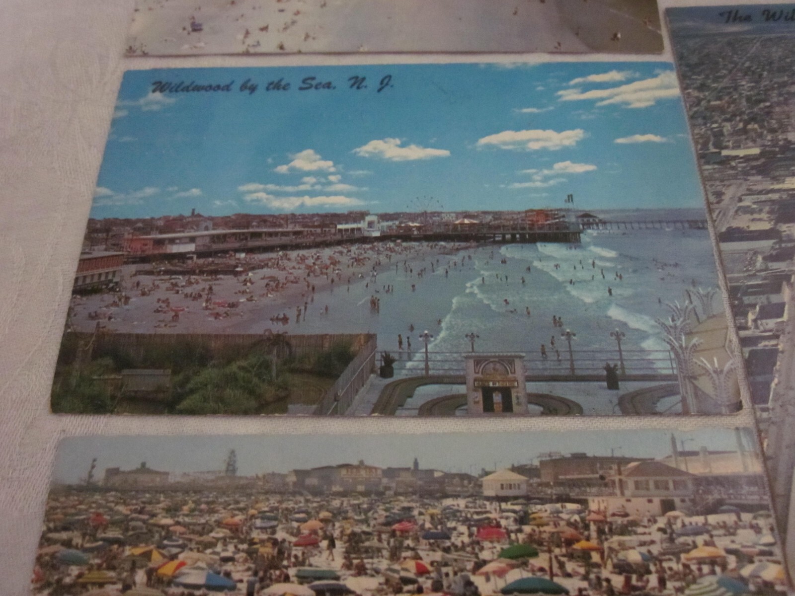 Lot of 4 Postcards Wildwood NJ Aerial view Wildwoods by the sea postcards