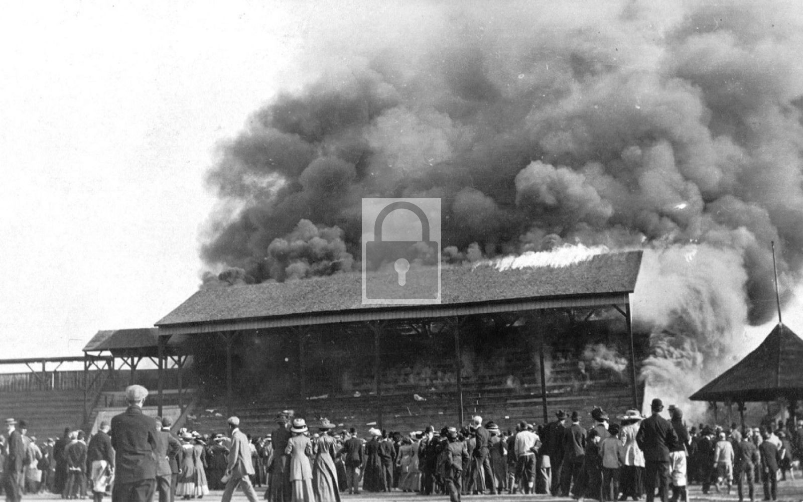 Baseball Ball Field Stadium Fire Chillicothe Ohio OH – Reprint