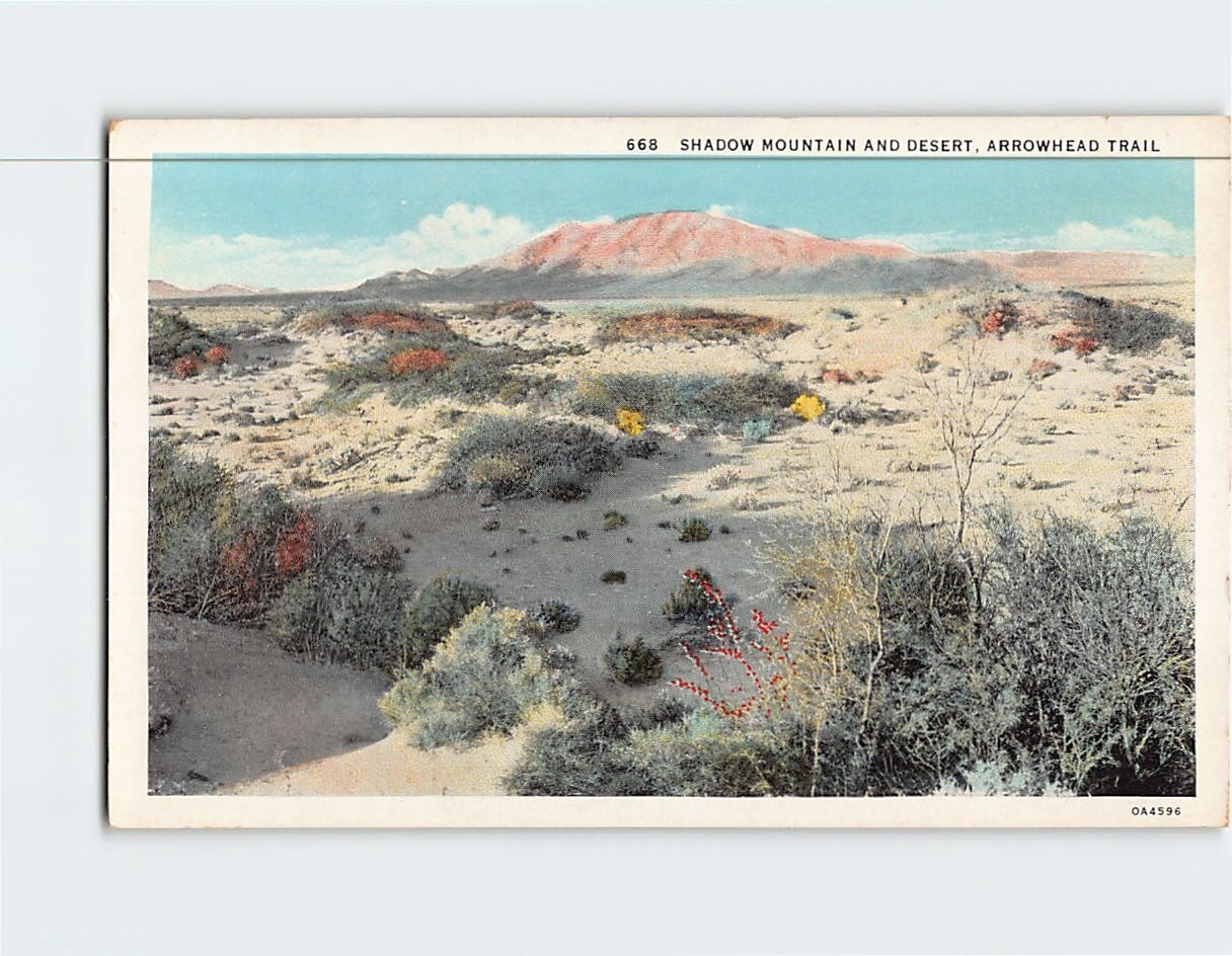 Postcard Shadow Mountain And Desert Arrowhead Trail USA