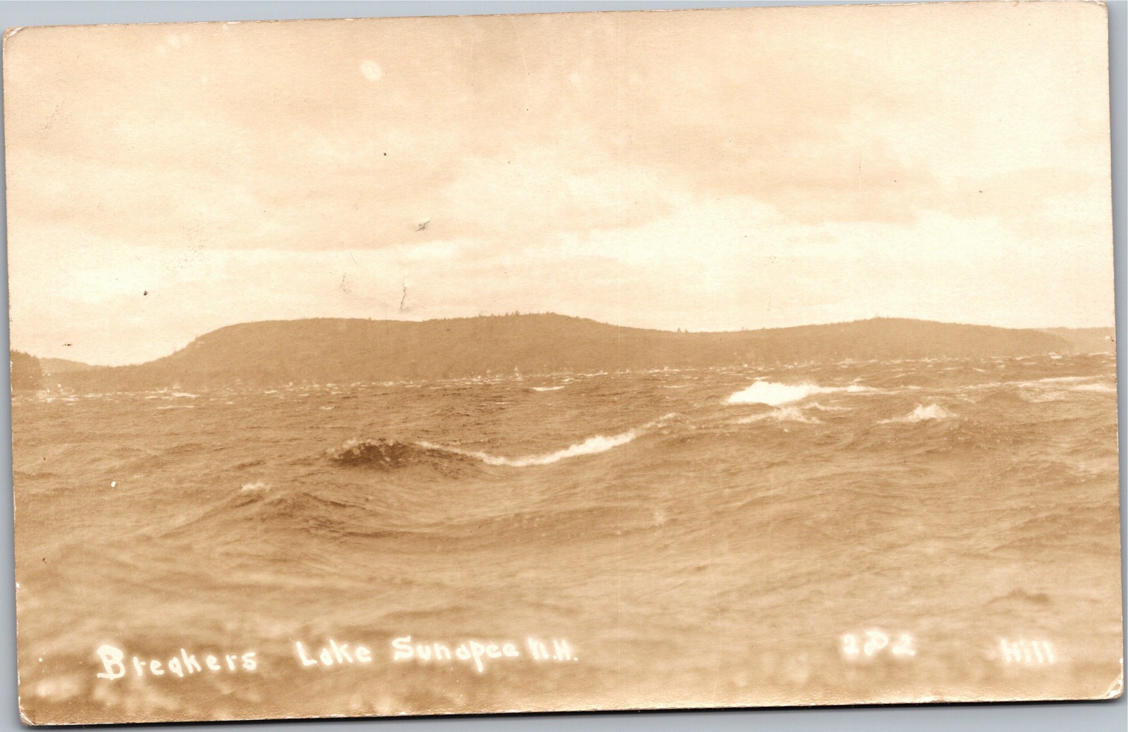 RPPC NH Lake Sunapee Breakers waves ocean 1928