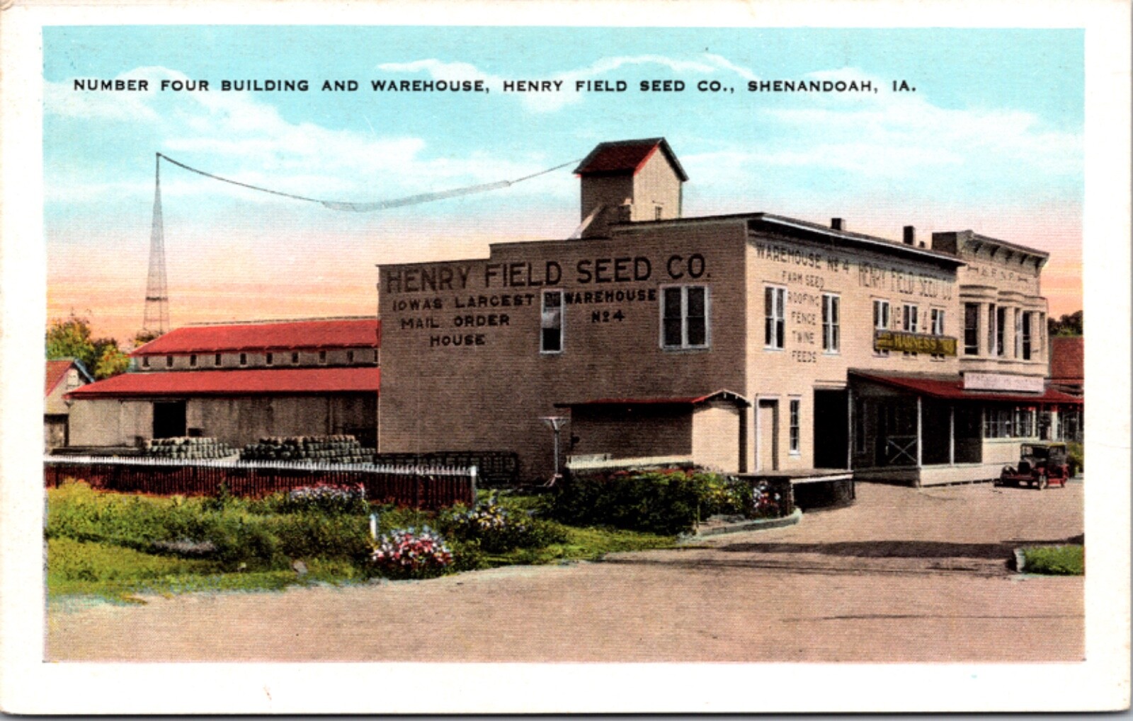 Postcard Number Four Building and Warehouse, Henry Field Seed Co Shenandoah Iowa