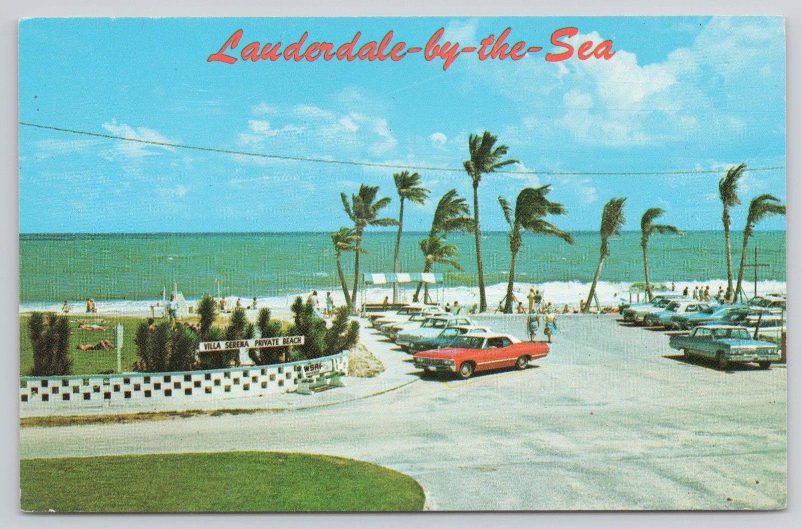 Villa Serena Lauderdale-by-the-Sea Private Beach Frank Boran 1960s FL Postcard