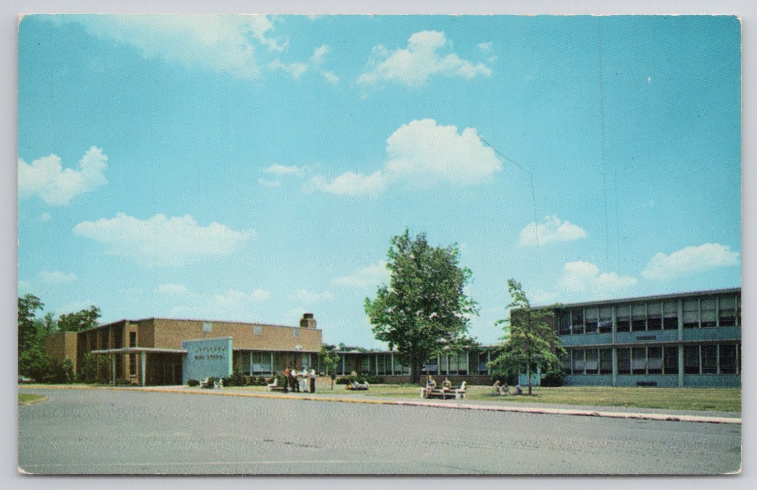 Metuchen High School New Jersey NJ Postcard Vintage Chrome Unposted