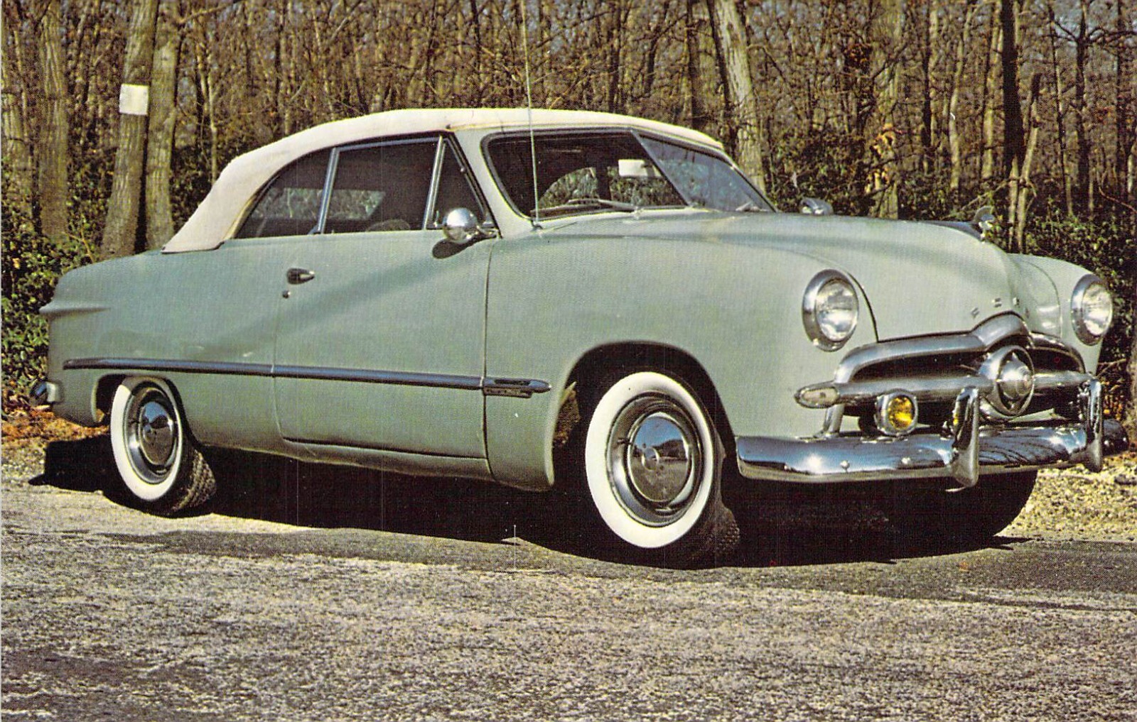 1949 Ford Convertible Coupe – NJ Wall Roaring 20 Auto Postcard K20