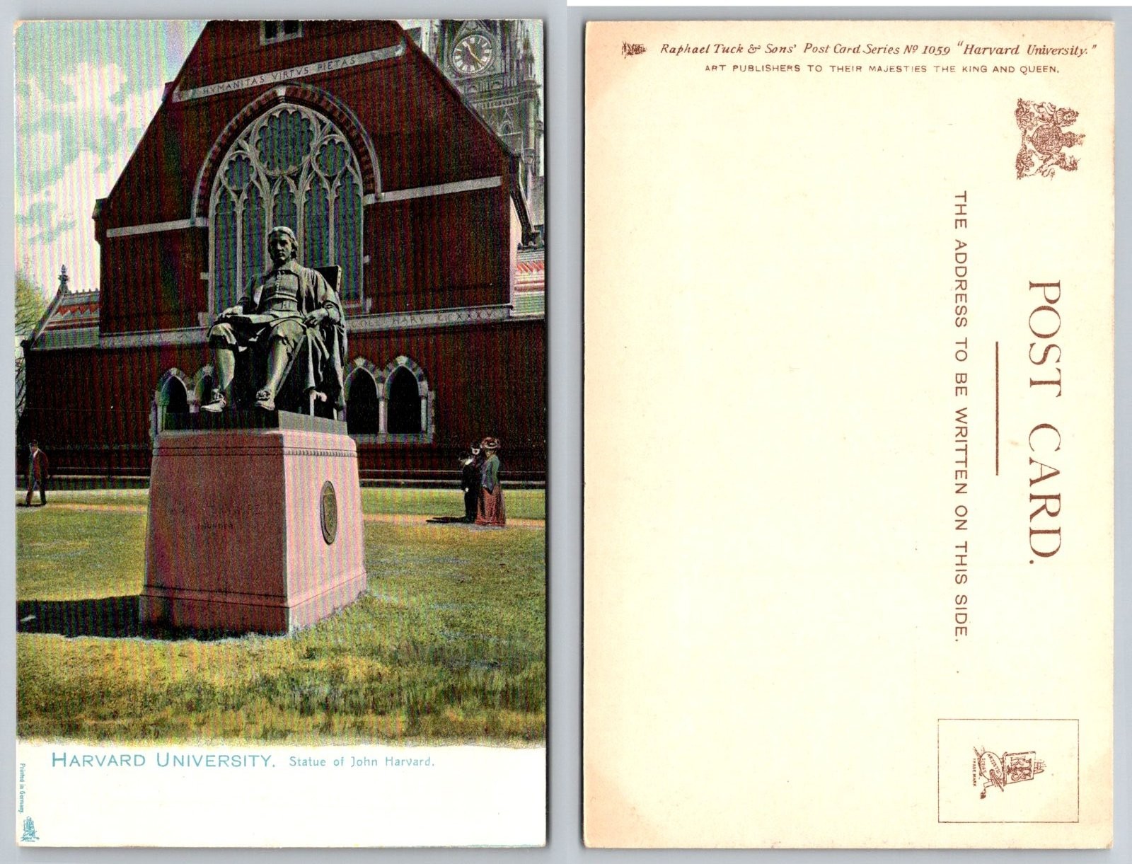 Harvard University Statue of John Harvard Cambridge Massachusetts PB208-W